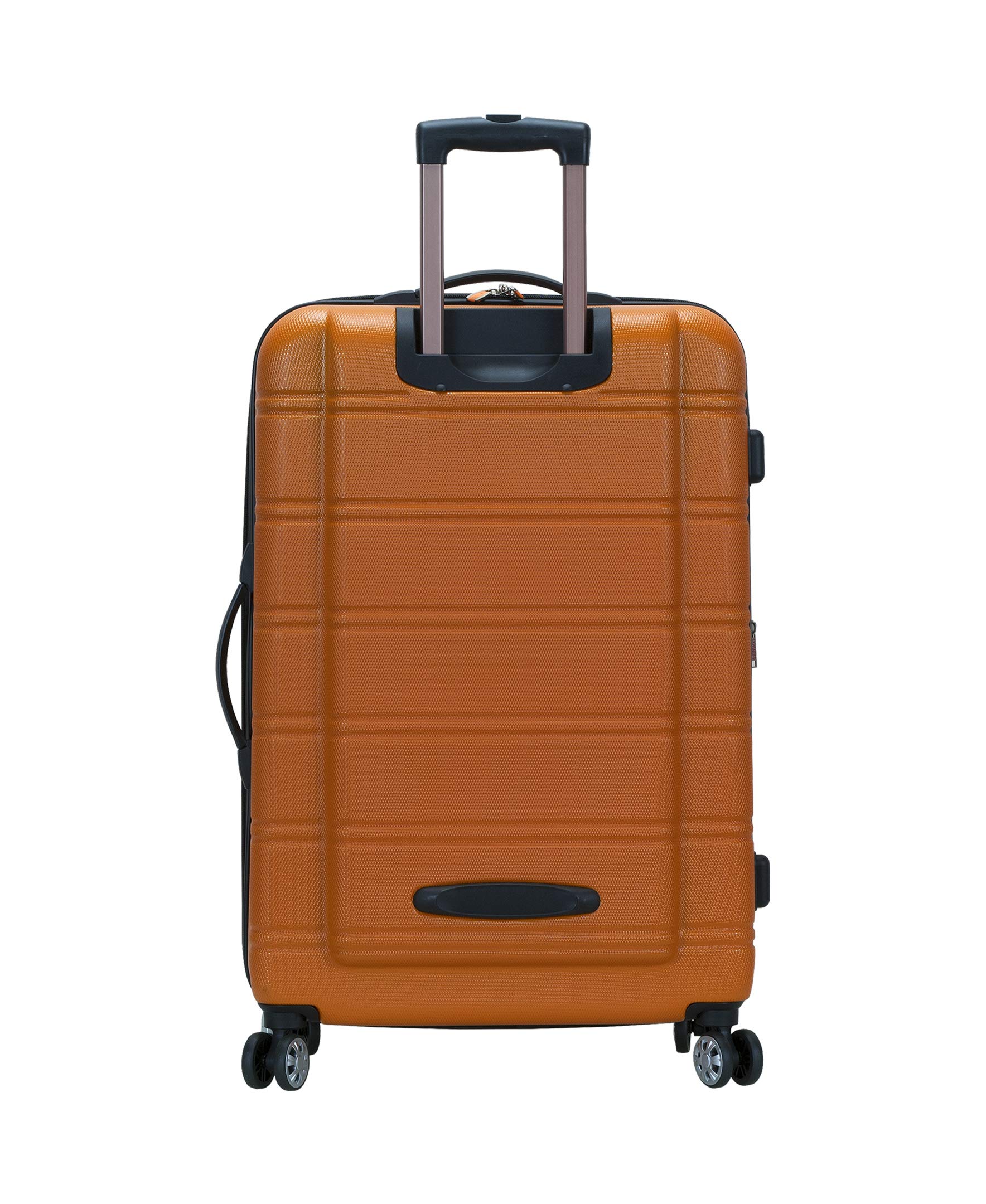 Rockland Melbourne Hardside Expandable Luggage with Spinner Wheels, Orange, 3-Piece Set (20/24/28)
