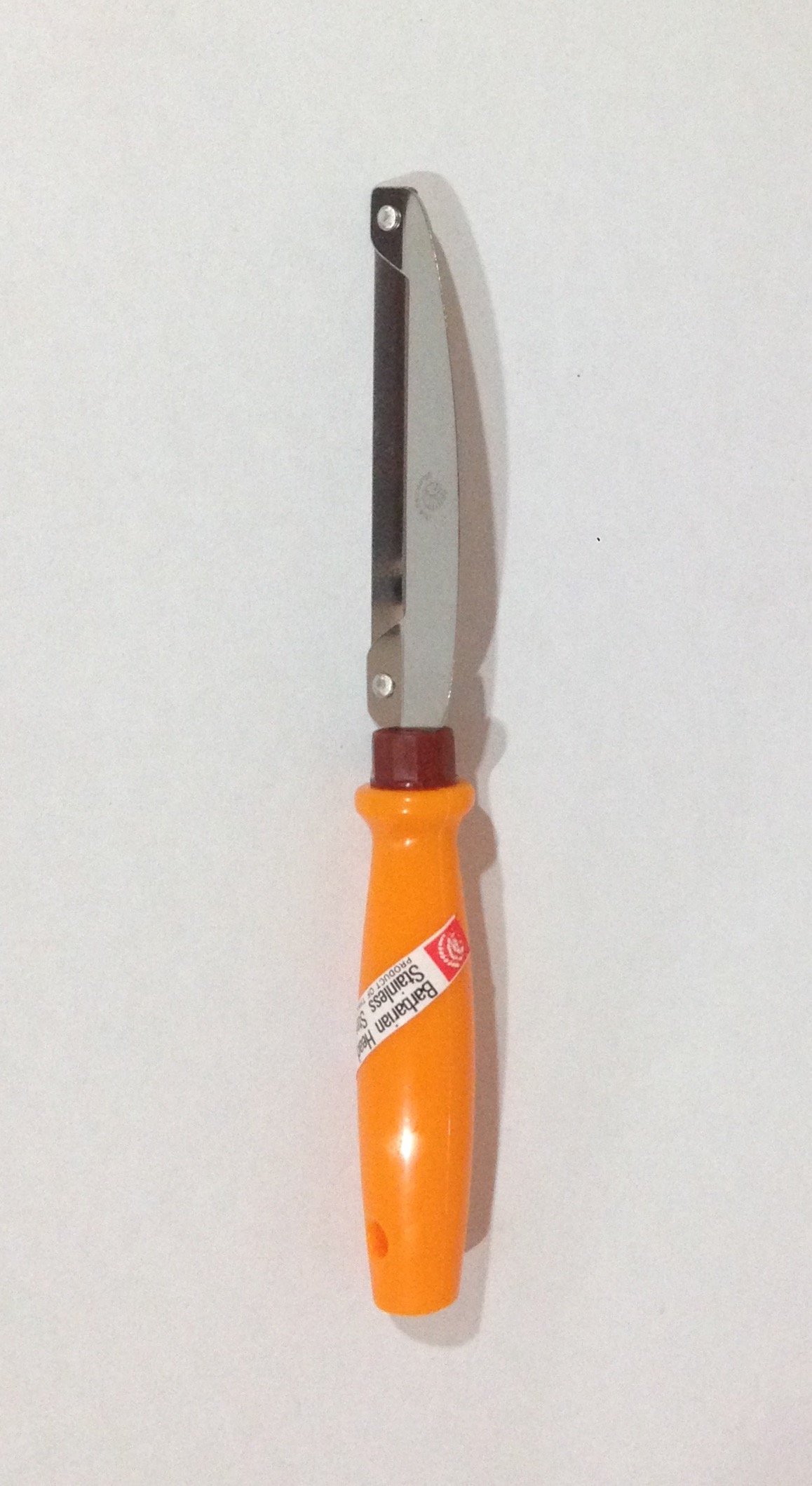 KOM KOM Orange Mango Peeler - Stainless Steel Blade & Handle - Modern Design - Manual Operation