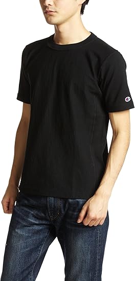 Amazon チャンピオン Tシャツ 綿100 ワンポイントロゴ リバースウィーブ ショートスリーブtシャツ C3 X301 メンズ Tシャツ カットソー 通販