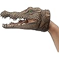 Gemini&Genius Crocodile Hand Puppet Toys Funny & Scared Alligator Head Puppets in Home, Stage and Class Role Play Toy for Kids and Toddlers