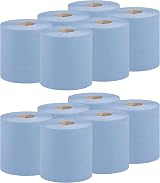 Aspect Blue Roll 12 Pack 4800 Sheets Centrefeed 2 Ply Kitchen Rolls