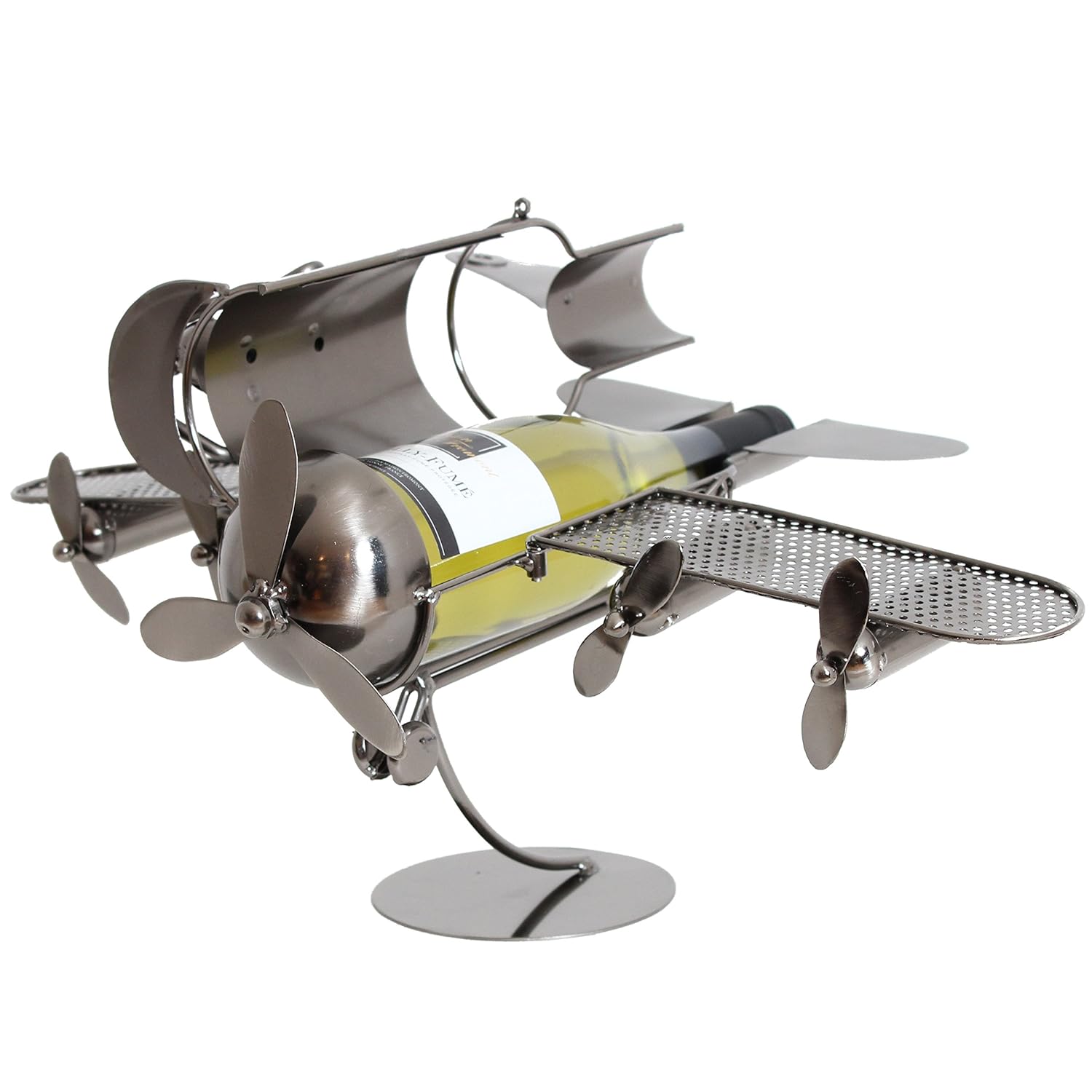 BRUBAKER Portabotellas De Vino Justitia Con Serpiente - Escultura De Metal Soporte Para Botellas Figura De Metal Regalo De Vino Para Abogados Jueces Con Tarjeta De Felicitacion