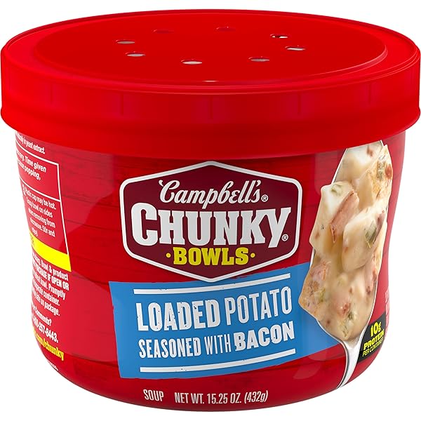 CAMPBELL’S CHUNKY SOUP, LOADED POTATO SEASONED WITH BACON,...