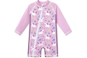BesserBay Baby Swimsuit UPF 50+ Zipper One Piece Swimsuit 3-36 M