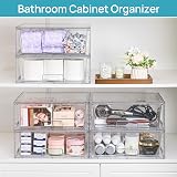 Vtopmart Set of 2 Stackable Storage Drawers Clear Acrylic Organiser view 5