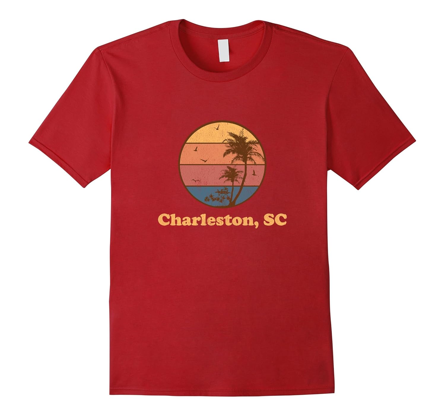 Retro Charleston SC T Shirt Vintage 70s Sunset Tee-ANZ
