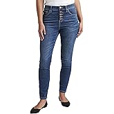 JAG Jeans Women's Valentina High Rise Skinny Pull-on Jeans - Legacy, Tribeca Blue, 6