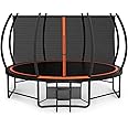 Hocozlly Outdoor Trampoline 12FT 14FT 16FT, Recreational Trampoline with Enclosure, Reinforced Trampolines with Thickened Pole & Non-Slip Wider Ladder