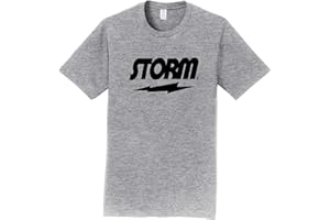 Logo Infusion Athletic Heather T-Shirt 90% Cotton - Storm Bowling - Black Storm Logo - Design 00BC