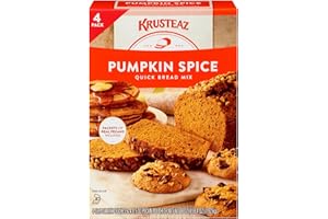 Krusteaz Pumpkin Spice Quick Bread Mix - 4 Pouches (68 Oz Total)
