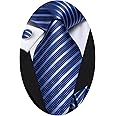Hi-Tie 63" 70" Ties for Men Silk Extra Long Mens Ties Set and Pocket Square Cufflinks Paisley Necktie Business Wedding