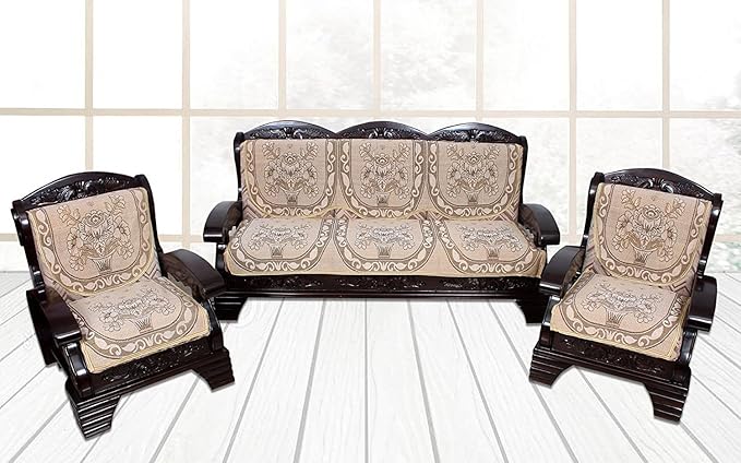 Gurnoor 6 Piece Sofa and Chair Cover Set (Beige)