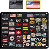 ZESION Tactical Patch Wall Board,Collapsible Tactical Patch Display, Hook and Loop Military Patches Holder