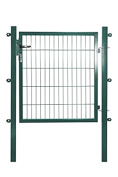 Koll Living Gartentor für Stabmattenzäune, grün, BxH:1000x750mm inkl. Pfosten - mit Befestigungsmaterial & Ersatzschlüsseln -