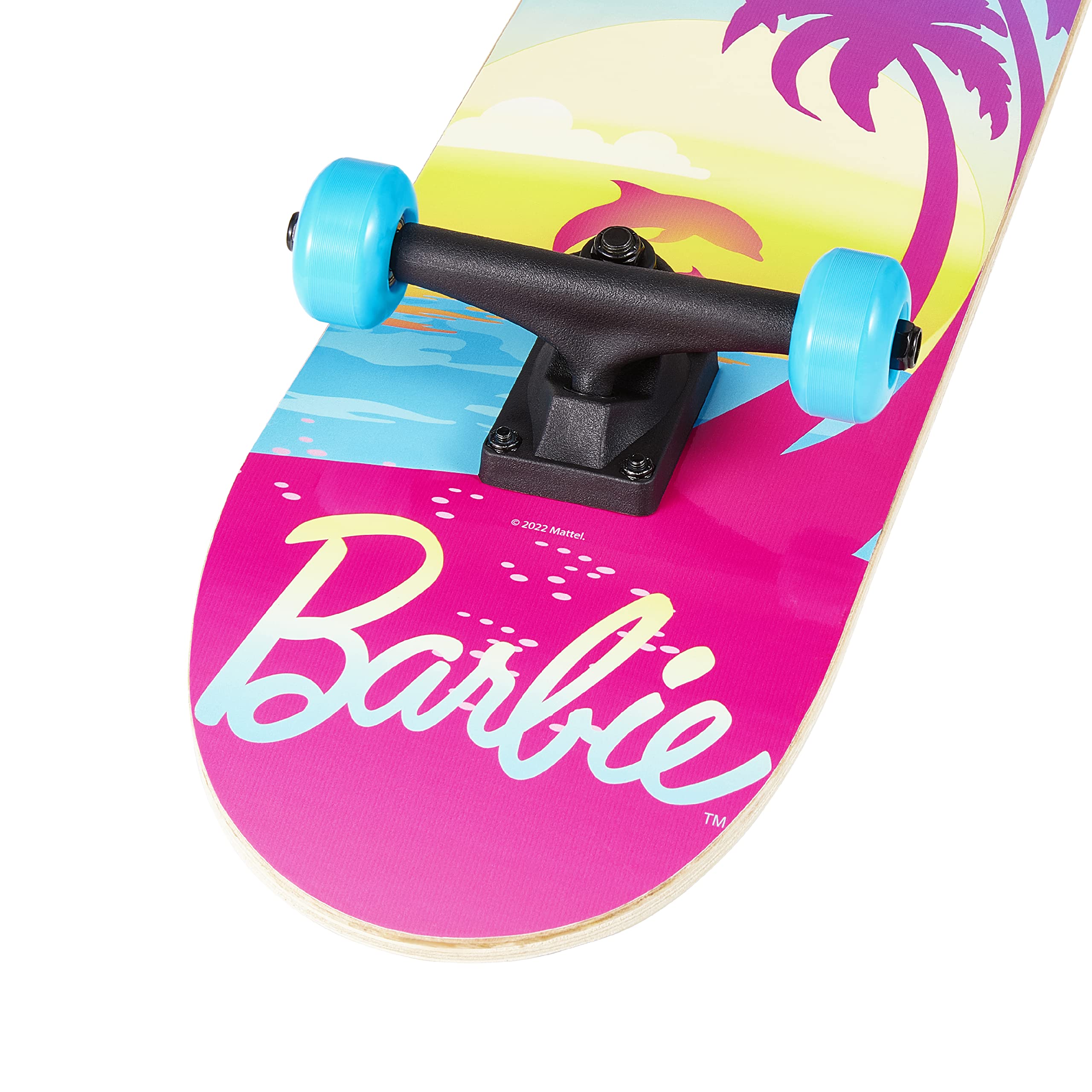 Skateboard with Printed Graphic Grip Tape - Great for Kids and Teens, Cruiser Skateboard with ABEC 5 Bearings, Durable Deck, Smooth Wheels