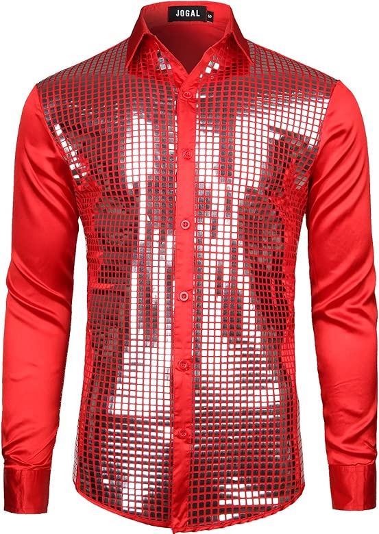 mens sequin dress shirt