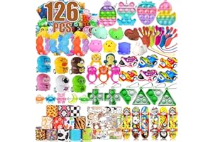126 Pcs Party Favors for Kids Fidget Toys, Goodie Bag Items, Loot Bag Fillers, Pinata Filler, Treasure Box Toys for kids Clas