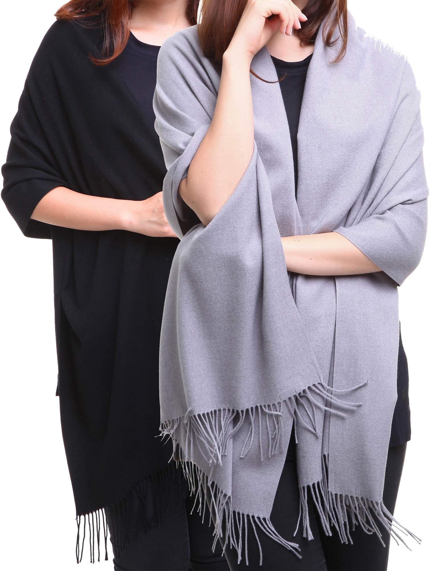 REEMONDE Large Extra Soft Cashmere Blend Women Pashmina Shawl Wrap Stole Scarf