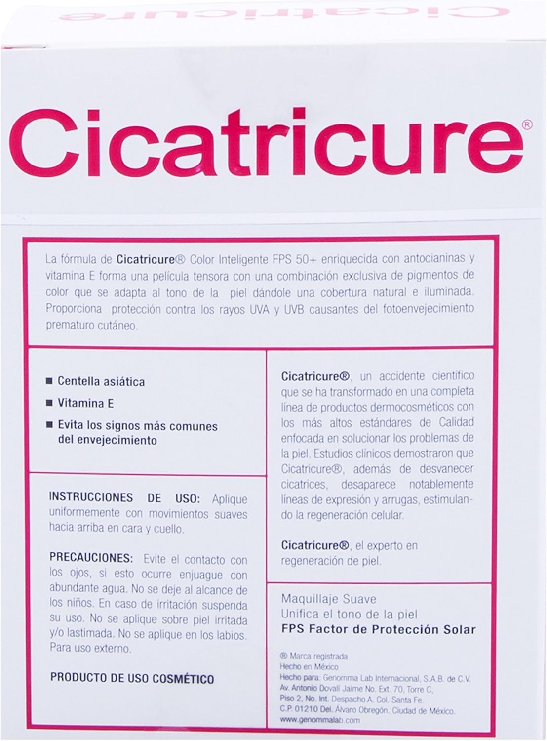 Cicatricure Maquillaje Color Inteligente Autoajustable Fps 50