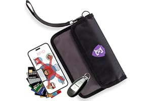 ELECTRASHIELDS Large Faraday Bags for Phones with Two Pockets, RFID Blocking Sleeves, Signal Blocking Shield, Faraday Key Fob Protector, RFID Faraday Pouch for Key fob w/Removable Handle