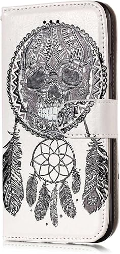 Download KM-Panda Housse Coque Compatible pour Apple iPhone 7 8 Campanule Dreamcatcher Squelette Cuir PU Wallet Cover Etui Portefeuille Flip Case PDF