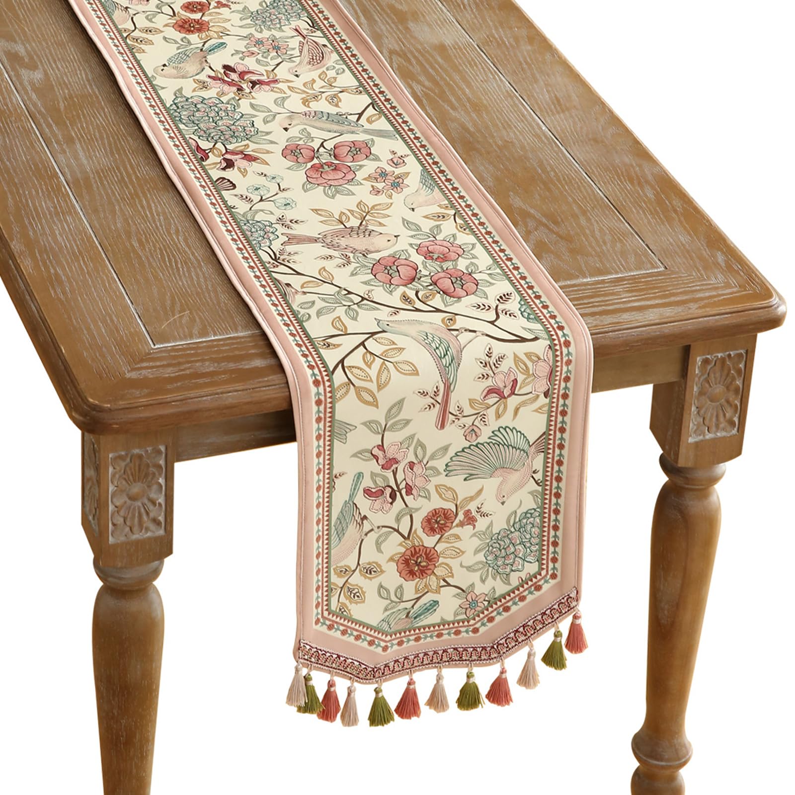 Photo 1 of *PRINT MAY VARY* patdrea Velvet French Table Runner Farmhouse for Home Kitchen Dining Decor Parties Family Dinners Wedding 16"*102"