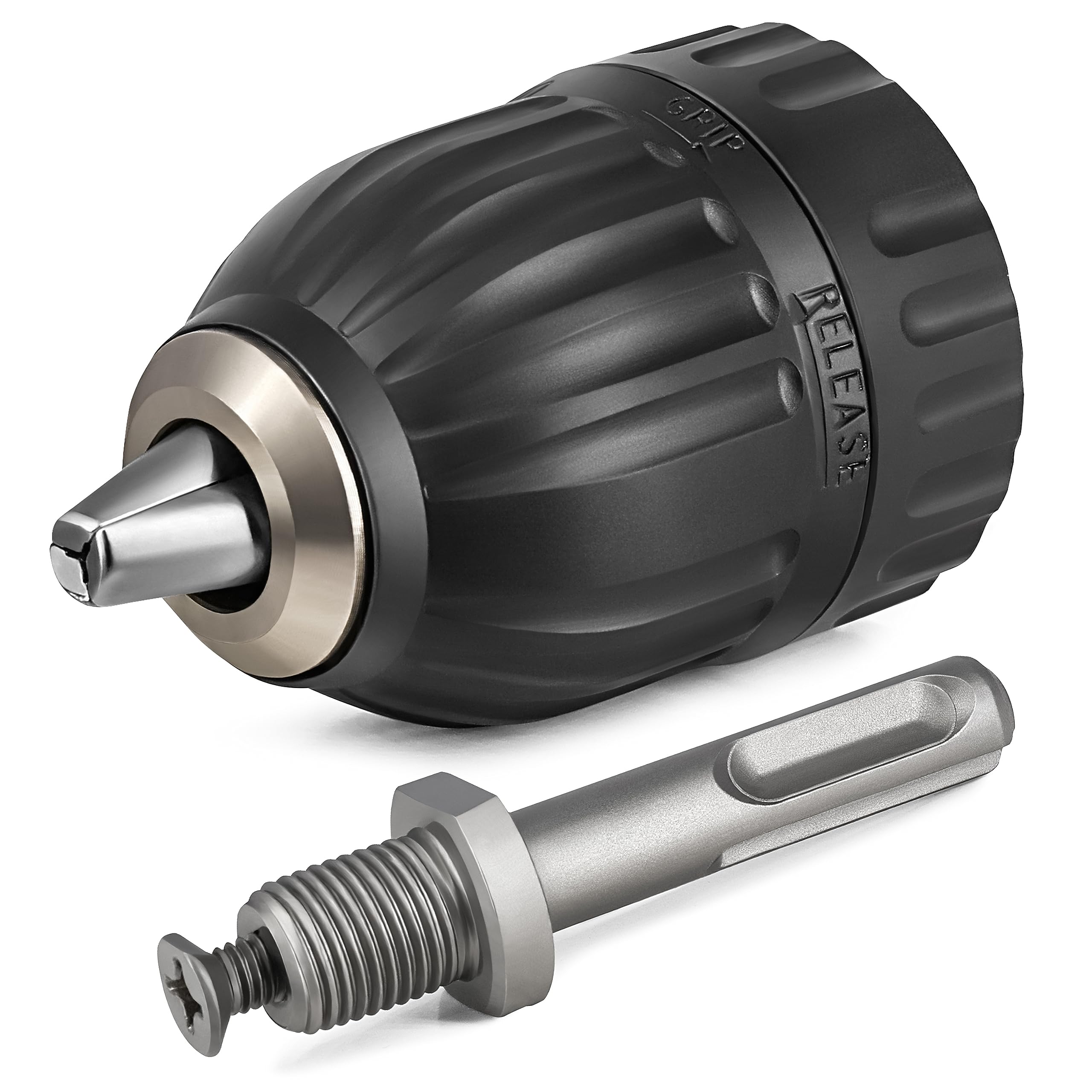 S&R Keyless SDS Drill Chuck 2-13mm 1/2-20 UNF with Adapter SDS-Plus
