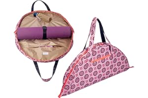 Remobia Hicol Lay Flat Half Moon Shaped Sports Duffle Bag Yoga Gym Bag Sling Carrier Yoga Mat Tote (Patented) with Professional Mat Holder, Water Bottle Holder and Zipper Pocket