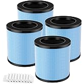 MJ002H Replacement Filter with Extra 10-Pieces Aroma pad for POMORON MJ002H/MGK21J02 Air Puri-fier, Compared to Part #MJ002H-RF,4 Pack