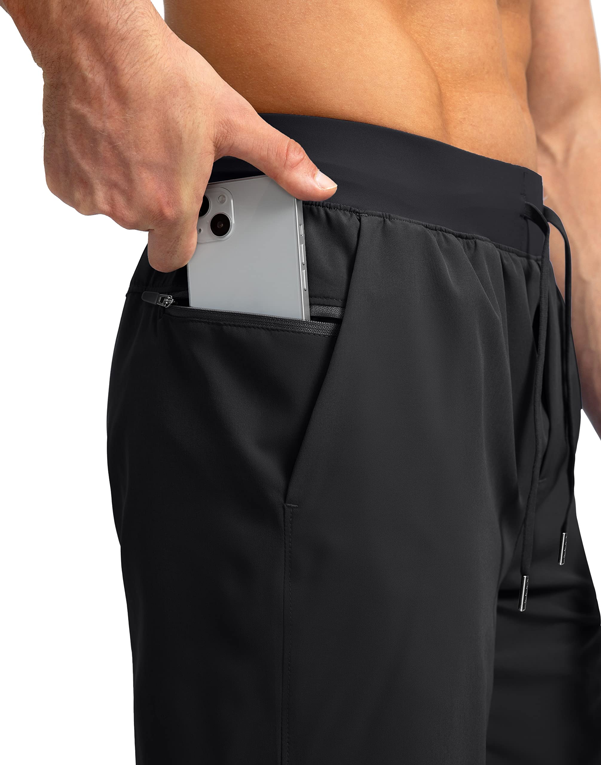 Men's Running Shorts with Zipper Pockets 7