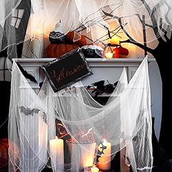 Boao Halloween Cheese cloth 85 x 394 Inch White