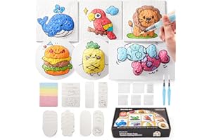 Shuttle Art 68 Pcs Magic Foam Texture Painting Refill Paper Kit - 60 Sheets of Upgraded Foam Texture Paper for a Magical 3D Effect