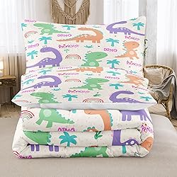 NINENINE Dinosaur Bedding Sets for Girls,Full Size