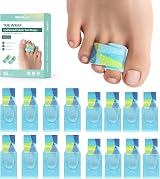 Welnove 16Pcs Hammer Toe Straightener Cushioned Toe Wraps Multi-Size view 1