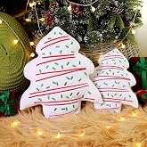 Shellwei 2 Pcs Christmas Tree Cake Pillows, Christmas Throw Pillows | Cute Soft Stuffed Tree Shaped Pillows, Christmas Tree Cushion for Xmas Party Outdoor Home Cushion Decorations