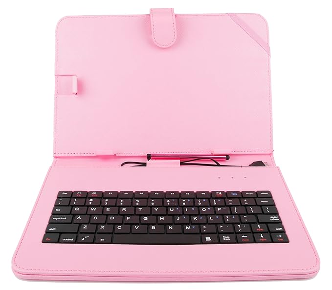 DURAGADGET Hülle mit integrierter QWERTY-Tastatur für NOKIA Lumia 2520 Tablet PCs (ROSA)