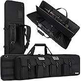 TORIBIO Double Rifle Case Soft Bag 32" 34" 36" 42" 46" 48'' 51“ 55” Gun Case Tactical for Rifle Pistol Firearm Storage, Transportation and Hunting Shooting Range, Rifle Backpack