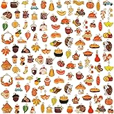 MEDIHOOL 132 Pcs Fall Charms for Jewelry Making, 66 Style Thanksgiving Charms Assortment with Maple Leaf, Turkey, Pumpkin for for Jewelry Making DIY Necklace Bracelet Crafting Kit Crafts