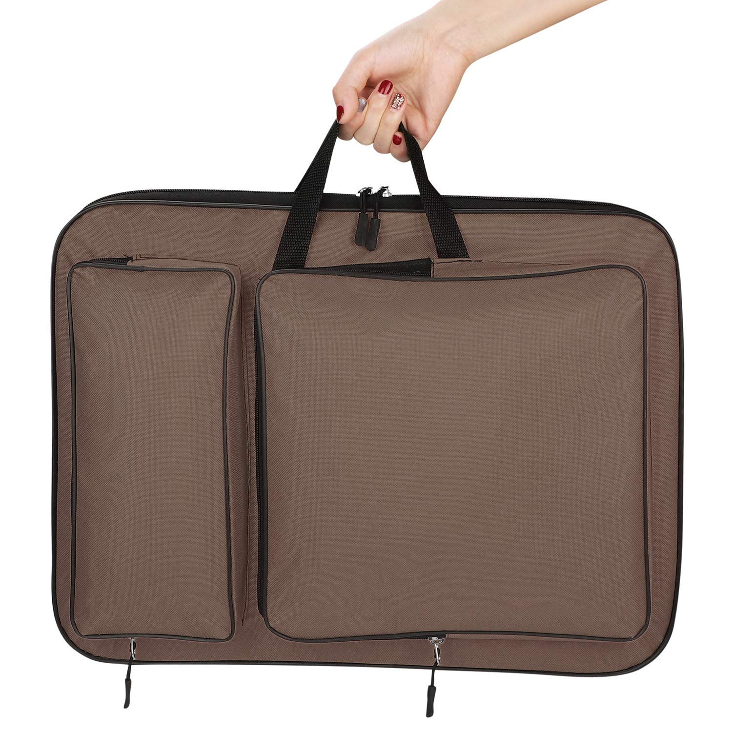 Art Portfolio Case A3 Art Folder Artist Drawing Board Backpack Waterproof Student Artwork Portfolio Carrying Tote Bag Portable Sketch Pad Storage Bag for Palette Paints Brushes