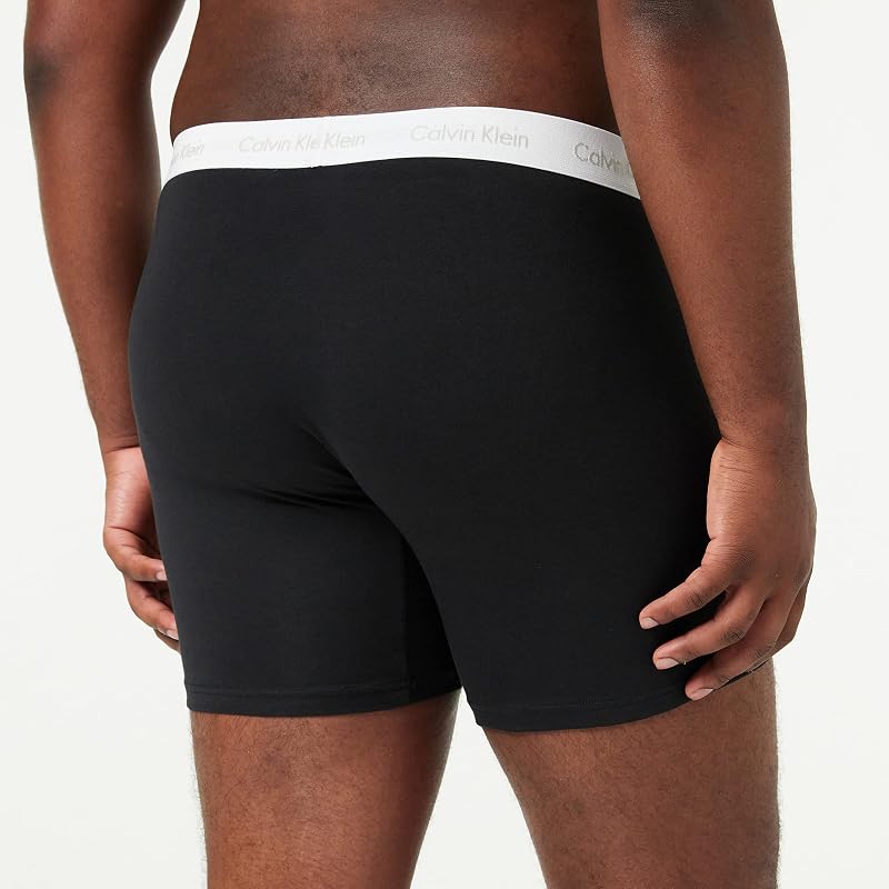 Boxer Uomo Confezione da 3 Elasticizzati, Nero (Black), XL