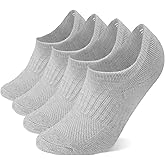 EPEIUS Thick No Show Socks for Women Athletic Ankle Socks Cushioned Running Low Cut Non Slip Footies 3/6 Pairs