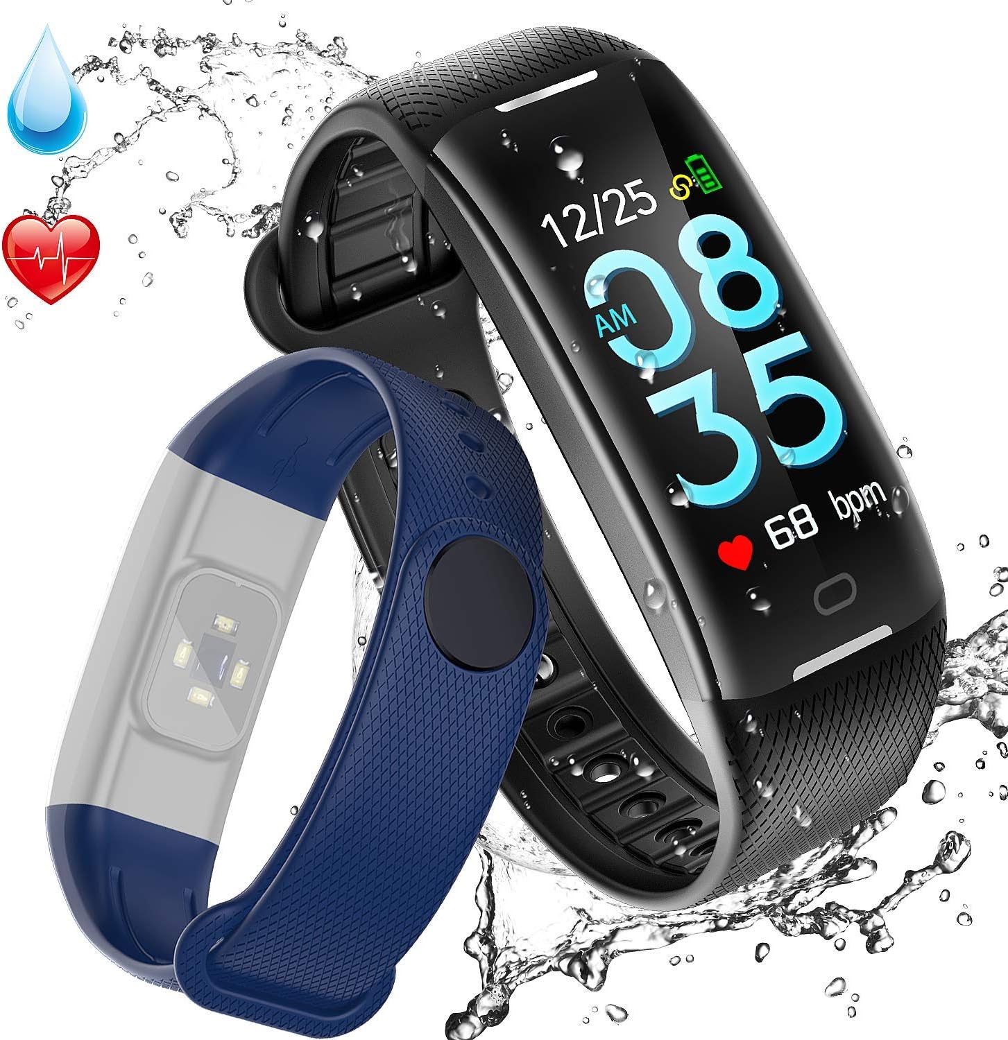 AGPTEK Fitness Armband mit Blutdruckmessung Pulsmesser Amazon.de