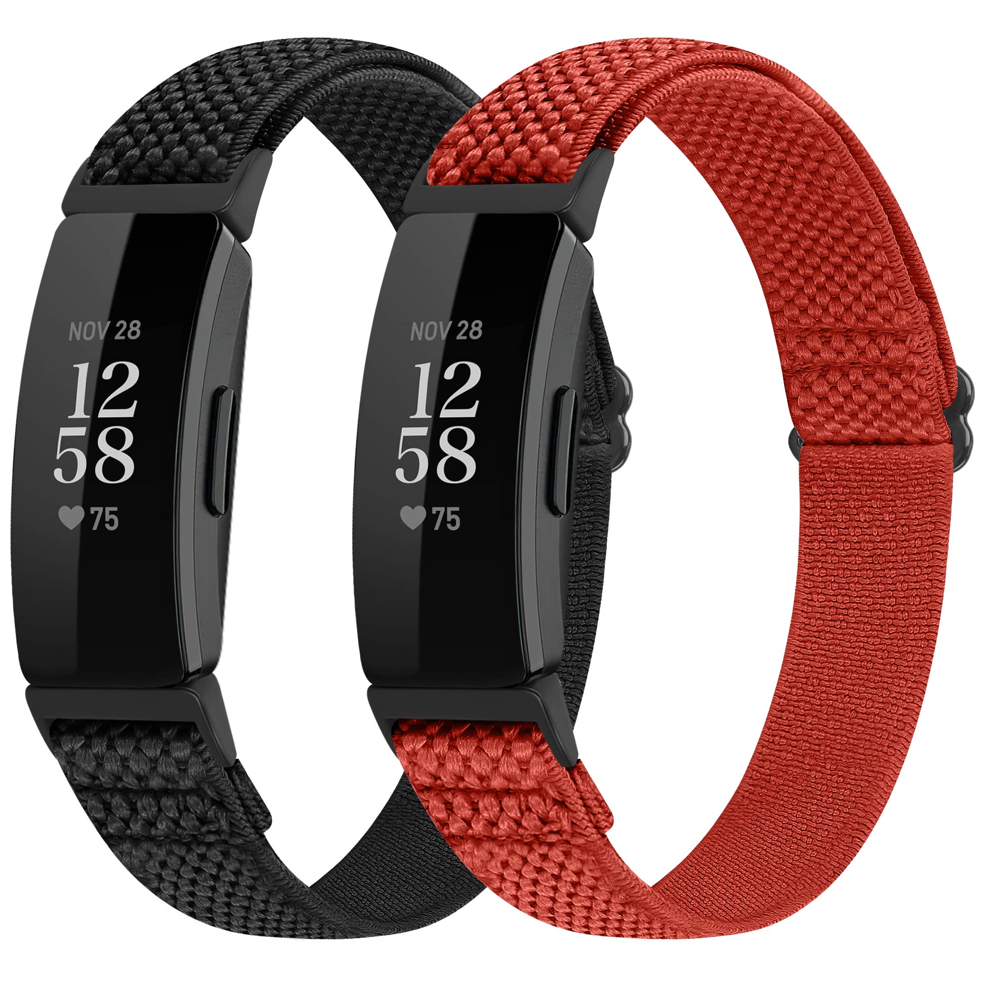 SHIJZWD Adjustable Elastic Watch Strap Compatible with Fitbit Inspire 3/Inspire 2/Inspire/Inspire HR/Fitbit Ace 3/Ace 2, Soft Breathable Nylon Sport Band Stretchy Replacement Wristband for Women Men