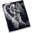CORIUM ARTIFEX Angel Big Leather Journal, 200 Pages of Antique Handmade Deckle Edge Vintage Paper, Leather Sketchbook, Drawing Book, Office Diary for men and women (10X13)