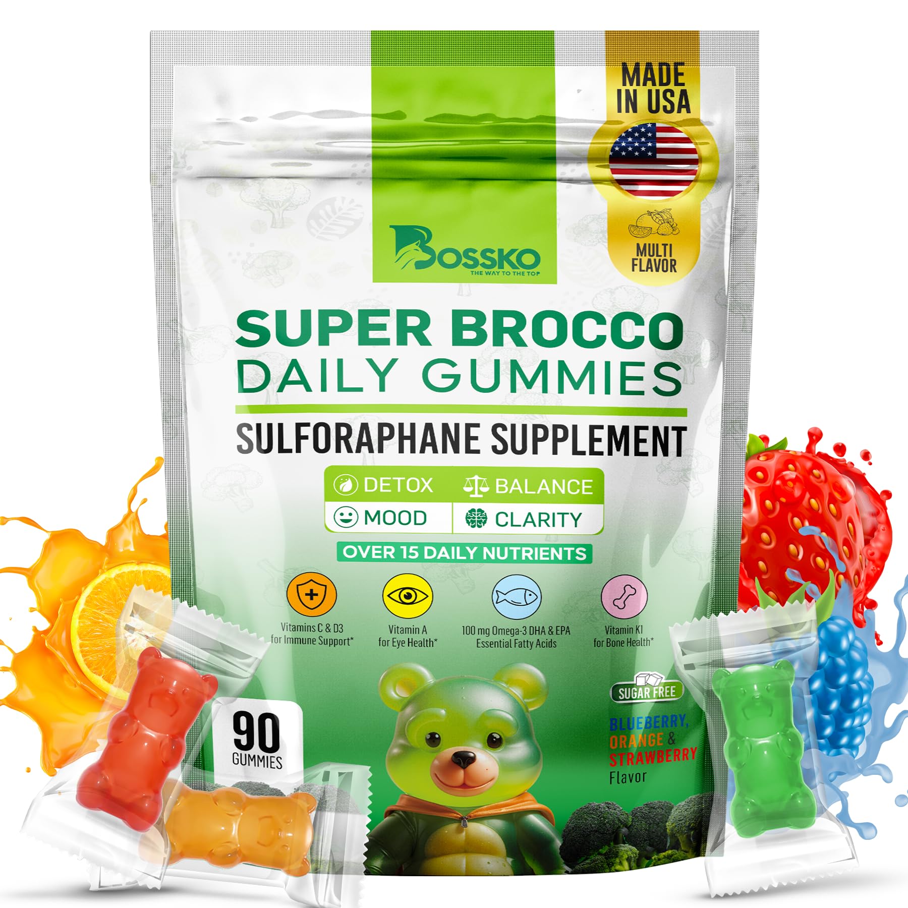 Bossko Sulforaphane Gummies with Omega-3
