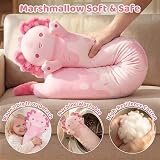 Mewaii 44in Pink Axolotl Plush Pillow Long Sleeping Hug Toy view 9