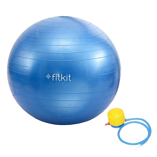 Buy Fitkit AntiBurst Gym Ball with 4.5inch Foot Pump, Adult Online at