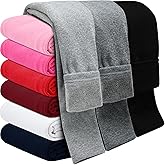 Kiiavoro Girls Fleece Lined Leggings Cotton Kids Winter Warm Leggings Thick Thermal Tights Pants