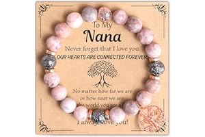 Parma77 Mothers Day Gifts for Grandma Mimi Nana, Tree of Life Bracelet, Natural Stone Nana Grandma Mimi Bracelets for Women