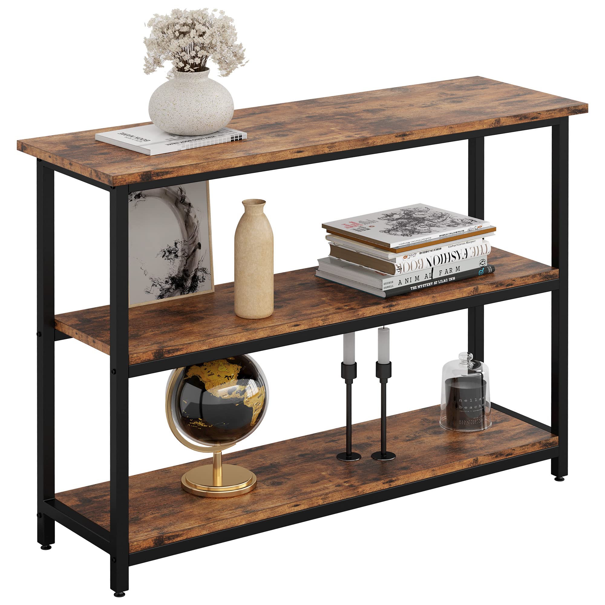 Buy IRONCK Sofa Table, Console Table with Storage, Height Adjustable, Entryway Table for Hallway